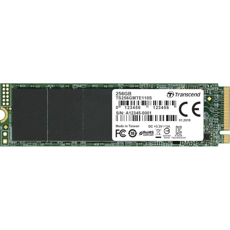 Transcend SSD MTE110S      256GB NVMe PCIe Gen3 x4