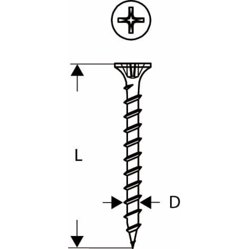 Bosch WOOD BOLTS 3,9X35M 1000PCS