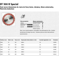 Klingspor TARCZA DIAMENTOWA SEGMENTOWA 350mm x 3,0mm x 20mm   DT900B