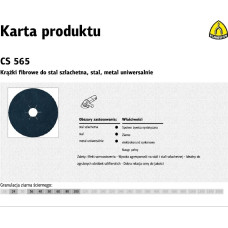 Klingspor KRĄŻEK FIBROWY 125mm gr. 40 CS565 /25szt.
