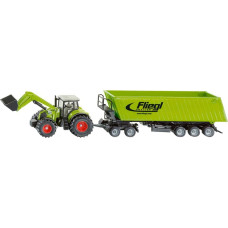 Siku FARMER tractor with front loader, doll and dump truck, model vehicle