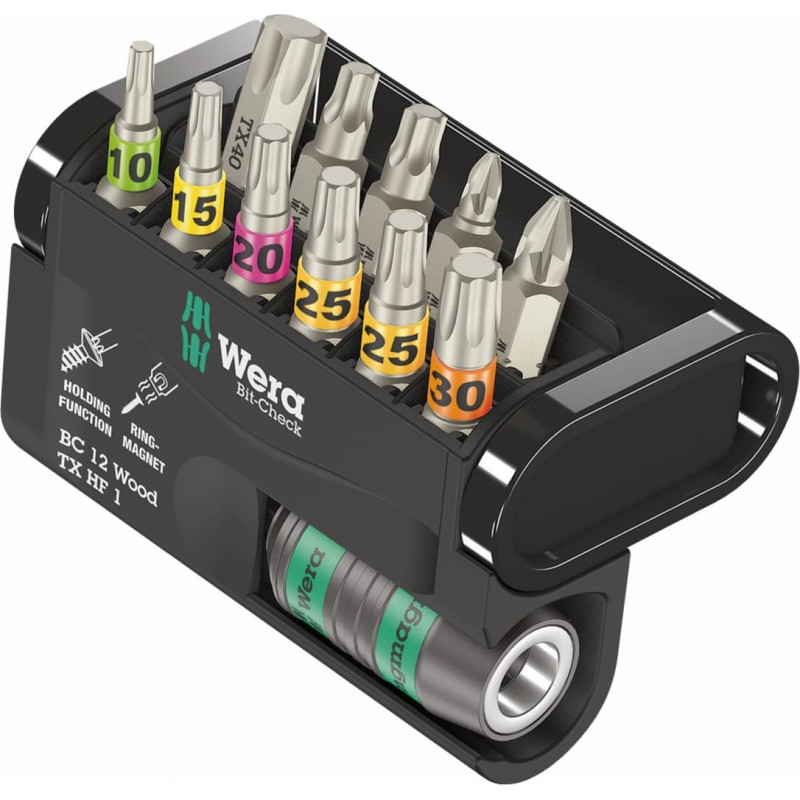 Wera Bit-Check 12 Wood TX HF 1, bit set (12 pieces, 1/4