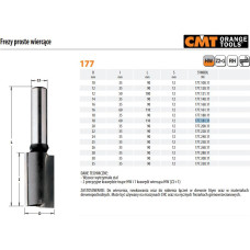 CMT FREZ PROSTY WIERCĄCY HM D=18 I=60 L=110 S=12