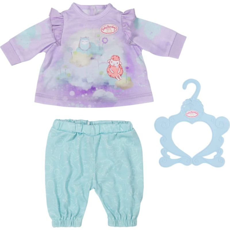 Zapf Creation Baby Annabell Sweet Dreams pajamas 43cm, doll accessories (shirt and trousers, including clothes hanger)