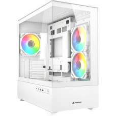 Sharkoon MK6 RGB , Tower case (white, Tempered Glass x 2)