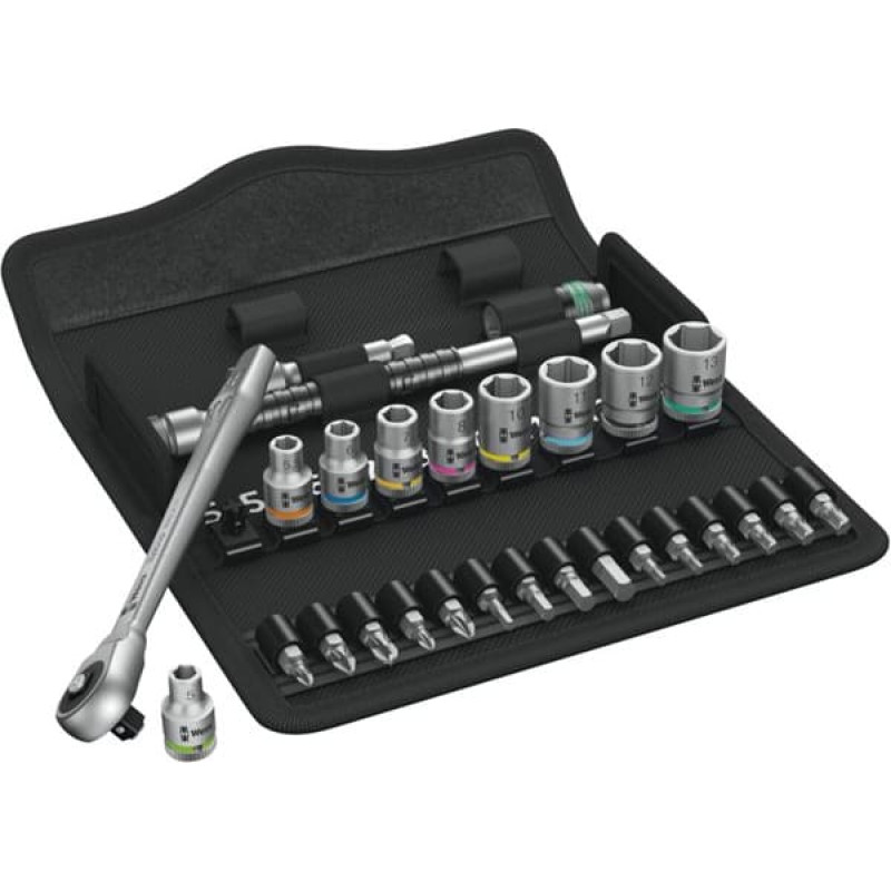 Wera 8100 SA 7 Zyklop Metal ratchet set push-through square