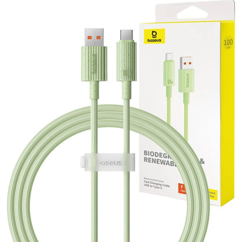 Baseus Fast Charging cable Baseus USB to USB-C Habitat Series 1m 100W (green)