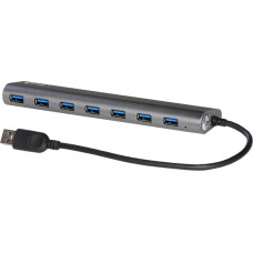 I-Tec Metal U3HUB778 sąsajos šakotuvas USB 3.2 Gen 1 (3.1 Gen 1) Type-A 5000 Mbit/ai Sidabras