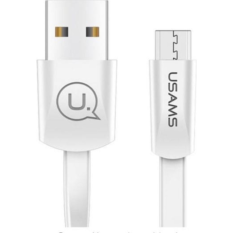 Usams USB cable Usams USB-A - microUSB 1.2 m White (SJ201MIC02)