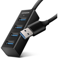 Axagon HUE-M1A sąsajos šakotuvas USB 3.2 Gen 1 (3.1 Gen 1) Type-A 5000 Mbit/ai Juoda