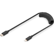 Digitus USB cable Digitus USB-C - Lightning 1 m Black (AK-600434-006-S)