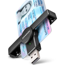 Axagon CRE-SMPA išmanusis kortelių skaitytuvas Vidaus USB USB 2.0 Juoda