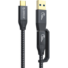 Orico Kabel USB Orico USB-A + USB-C - USB-C 0.3 m Czarny (ACC32-03-BK-BP)