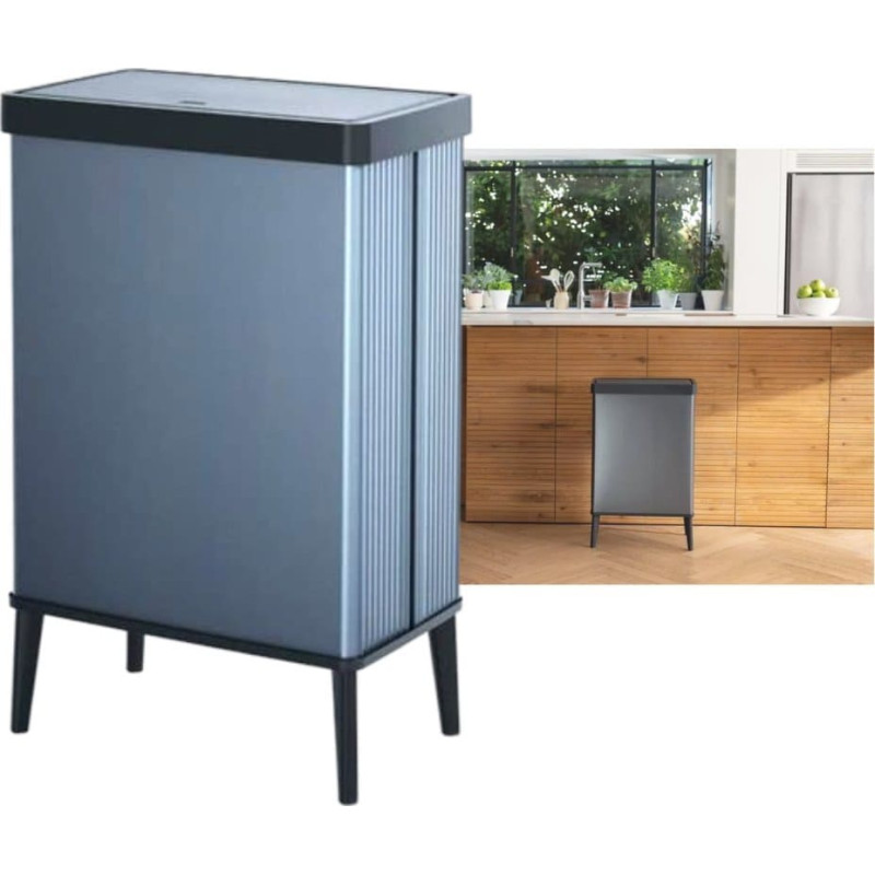 Curver KOSZ NA ŚMIECI VERTO 54L WYSOKI /PERŁOWY NIEBIESKI