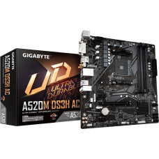 Gigabyte A520M DS3H AC pagrindinė plokštė AMD A520 AM4 lizdas „micro ATX“