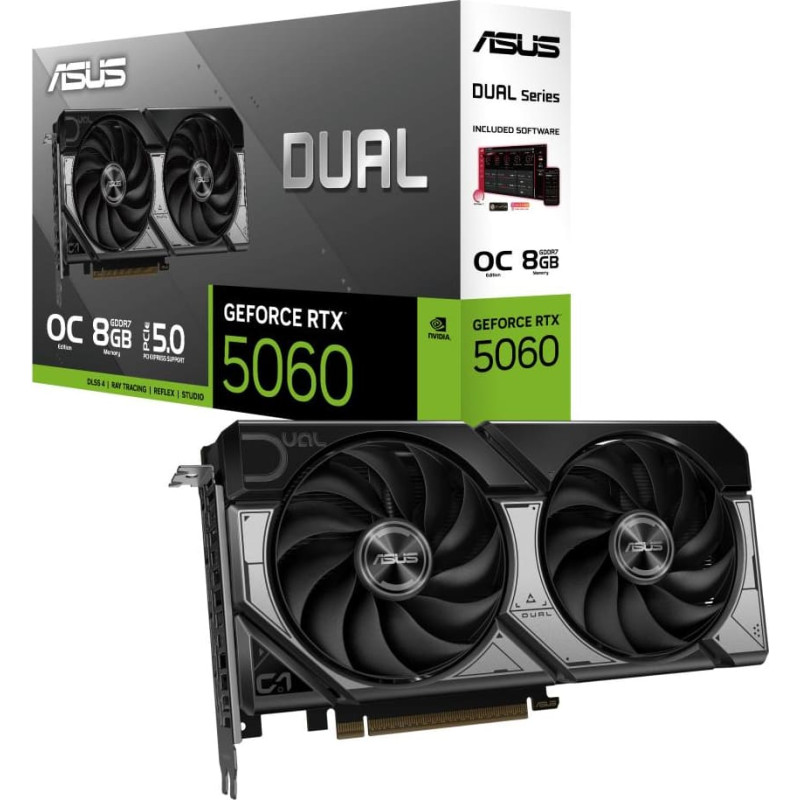 Asus VGA PCIE16 RTX5060 8GB GDDR7/DUAL-RTX5060-O8G ASUS