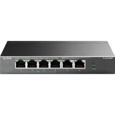 Tp-Link TL-SF1006P tinklo komutatorius Ne-valdomas Fast Ethernet (10/100) Maitinimas per Eternetą (PoE) Juoda