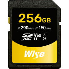 Wise SDXC UHS-II V60       256GB R:290MBs / W:150MBs   WI-SD-S256