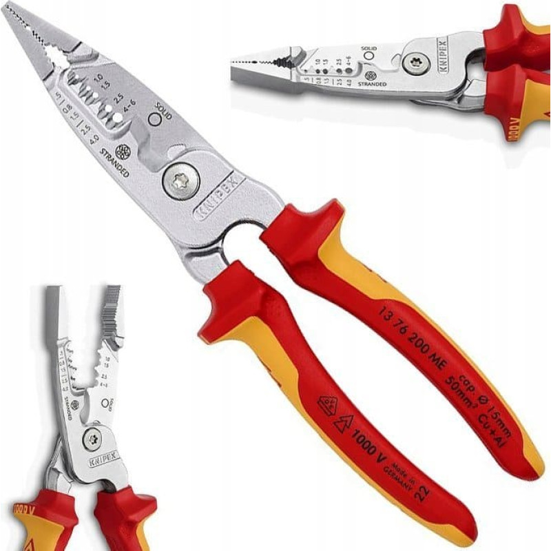 Knipex SZCZYPCE WIELOFUNKCYJNE DLA ELEKTRYK&Oacute;W DO KABLI METRYCZNYCH 1000V