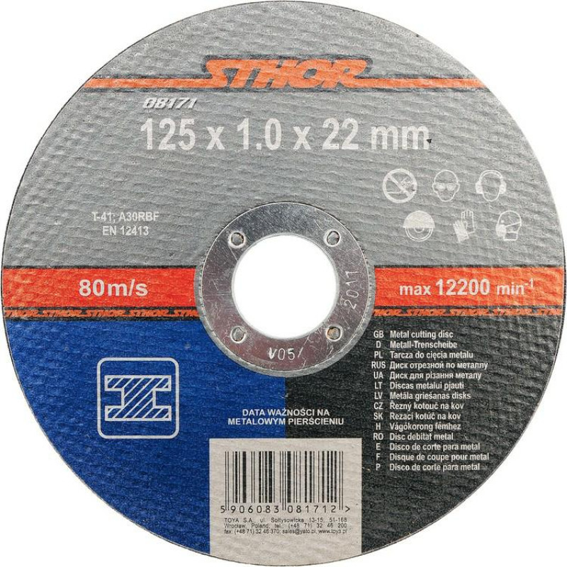 Sthor TARCZA DO CIĘCIA METALU 125 x 1,0mm 08171