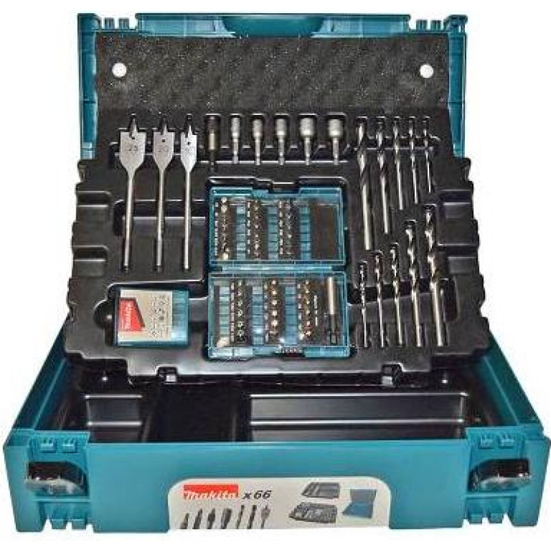 Makita set of drills and bits 62 pieces of macpac (B-53908)