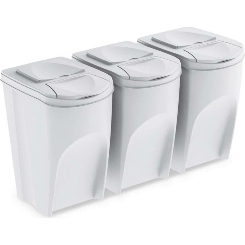 Prosperplast Garbage basket Prosperplast for segregation 3 x 35L light grey (IKWB35S3-427C)