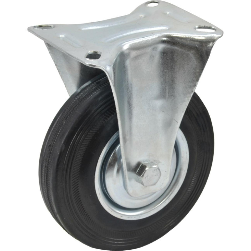 Awtools AW TROLLEY FIXED WHEEL WITH RUBBER TYRE 125mm