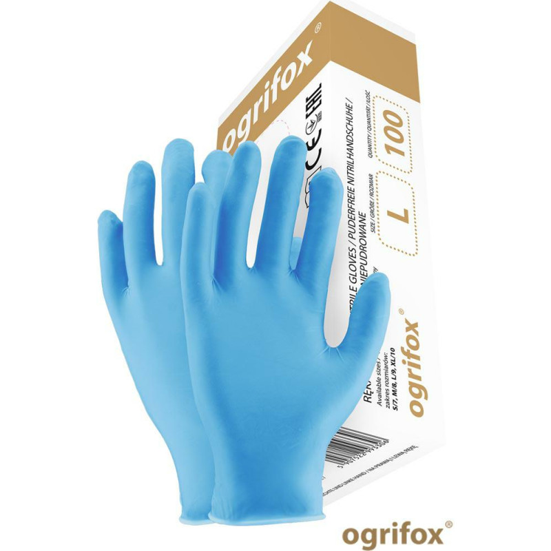 Raw-Pol RĘKAWICE NITRYLOWE BEZPUDROWE/100szt  M