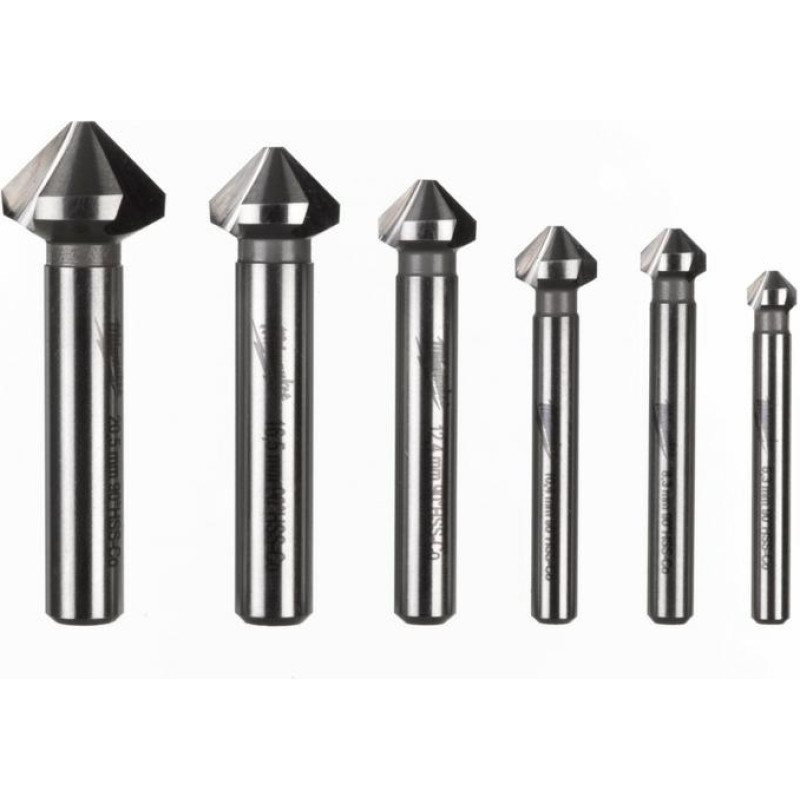 Milwaukee POGŁĘBIACZE STOŻKOWE HSS ZESTAW 6szt.