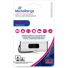 Mediarange flash drive 256 GB, USB stick (silver/black, USB-A 3.2 Gen 1)