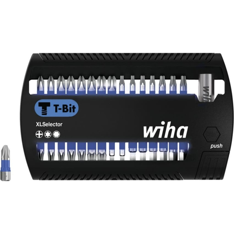 Wiha bit set XLSelector T-Bit 25mm, PH / TX / H (black/blue, 31 pieces)