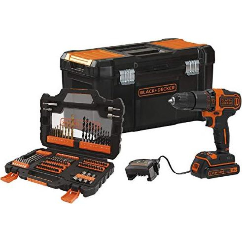 Black+Decker BLACK + DECKER cordless hammer drill BDCHD18S1KA, 18Volt