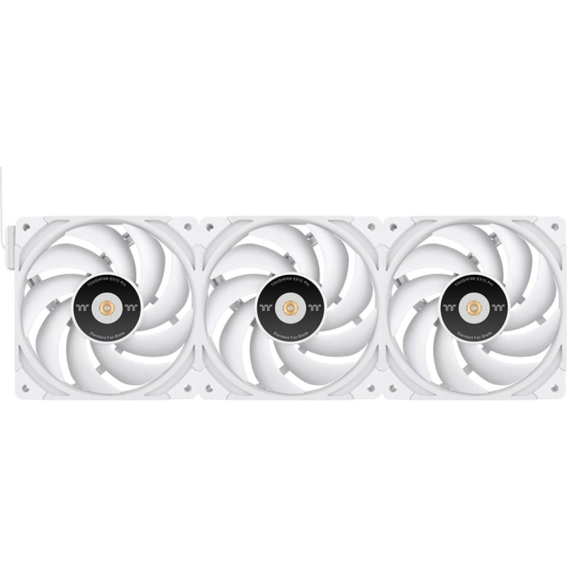 Thermaltake TOUGHFAN EX12 Pro High Static Pressure PC Cooling Fan White - Swappable Edition, case fan (black, 3-fan pack, 120 mm)