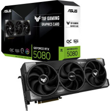 Asus Graphics Card|ASUS|NVIDIA GeForce RTX 5080|16 GB|GDDR7|256 bit|PCIE 5.0 16x|Triple slot Fansink|2xHDMI|3xDisplayPort|TUF-RTX5080-O16G-GAMING