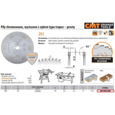 CMT Pjovimo diskas HM (Chrome) 300x3.2/2.2x30 Z96, CMT