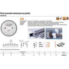 CMT PIŁA HM 250x32x3,2/2,5 Z=80 DO MATERIAŁÓW NIEŻELAZNYCH I PLASTIKU