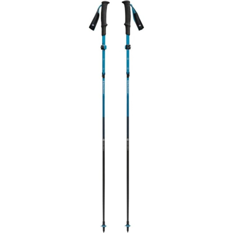 Black Diamond Trekking Poles Distance Carbon FLZ (anthracite/blue, 1 pair, 110-125 cm)