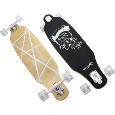 Muuwmi Lights Longboard GLOW ABEC 7 Pablo (black/green, with light-up wheels and glow effect)