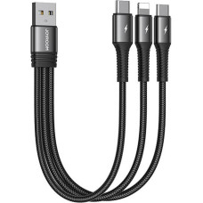 Joyroom USB cable Joyroom S-01530G11 3in1 2x USB-C / Lightning 3.5A 0.15m (black)