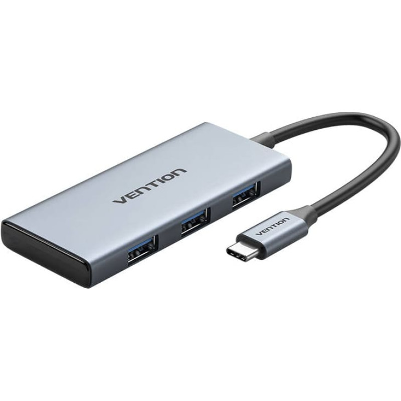 Vention USB-C to HDMI, 3x USB 3.0, SD, TF Hub Vention TOOHB 0.15m Gray