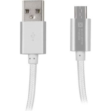 Natec USB cable Natec USB-A - microUSB 1 m Silver (NKA-1211)