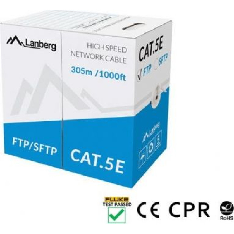 Lanberg Lanberg FTP installation cable, cat. 5e, CU wire, 305m, grey