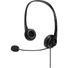 Lindy 42870 Ausinės be mikrofono ir ausinės su mikrofonu Laisvų rankų įranga Vielinis Su lankeliu Skambučiai / muzika USB A tipo Juoda