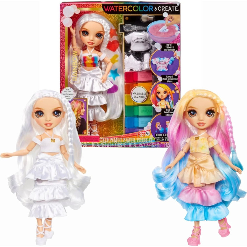 Mga Entertainment Rainbow High Watercolor & Create DIY Fashion Doll - Brown Eyes