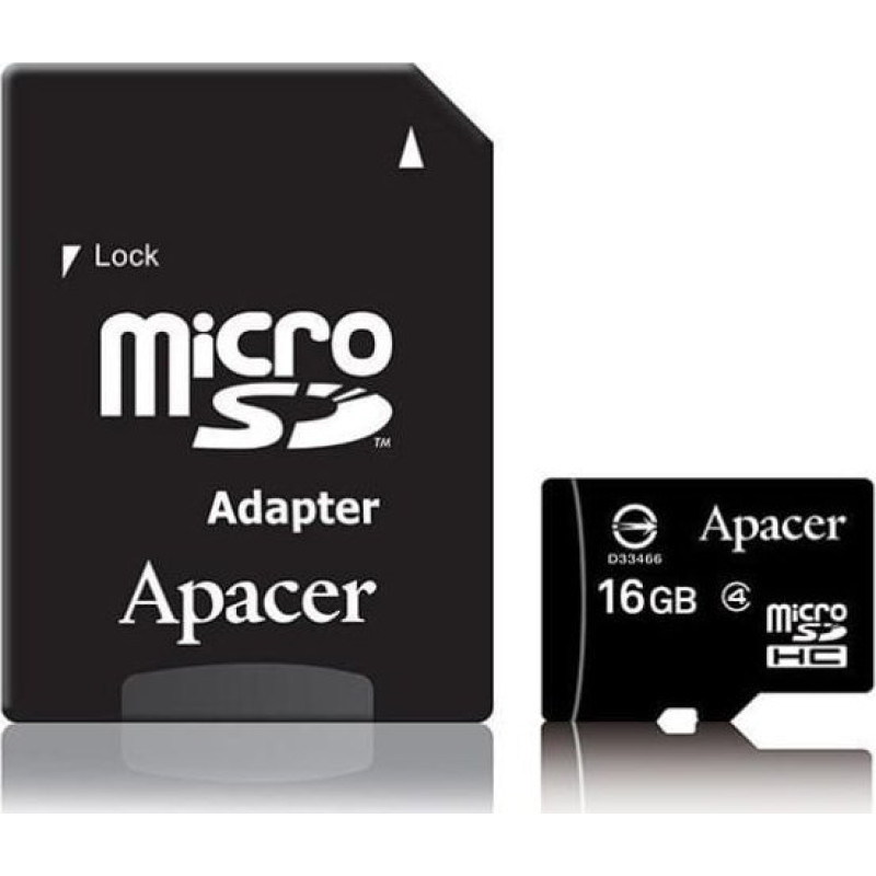 Apacer Karta pami�ci Secure Digital Card, 16GB, micro SDHC, AP16GMCSH4, Class 4, bez adaptera, EOL