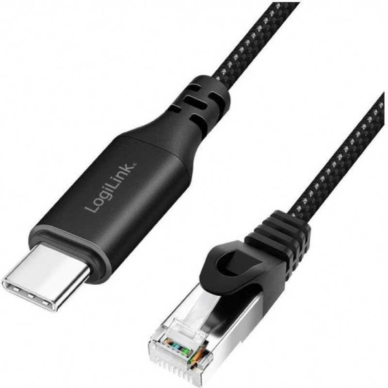 Logilink Kabel adapter LogiLink CU0413 Ethernet USB 3.2, C/M do RJ45/M, aktywny, 3 m