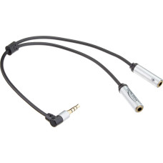 Delock headset adapter 3.5mm 4pin jack plug> 2x 3.5mm 3pin jack socket (CTIA), Y-cable