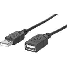 Manhattan USB cable Manhattan USB-A - USB-A 3 m Black (364898)