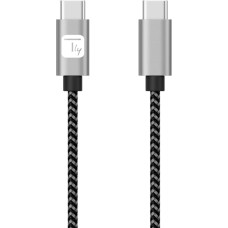 Techly ICOC MU2CC-005-AL USB kabelis USB 2.0 0,5 m USB C Pilka, Juoda