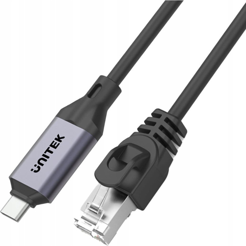 Unitek Kabel USB Unitek USB-C - RJ-45 2 m Czarno-srebrny (C18148AGY01-2M)